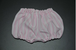 Hvide pludder bukser med lyserøde striber